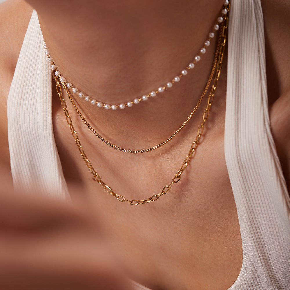French Vintage Layering Necklace Collection