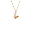 Sweet Pearl Bean Pendant Necklace | Dainty 18k Gold Plated Heart Jewelry