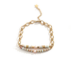 Minimalist Stainless Steel Mixed-Media Bracelet