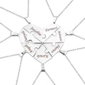 Interlocking Heart Puzzle Necklaces - Personalized Name Jewelry for Group & Friendship Gifts