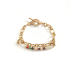 Minimalist Stainless Steel Mixed-Media Bracelet