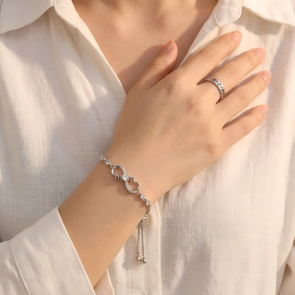 Infinity "Mom" Crystal Bracelet