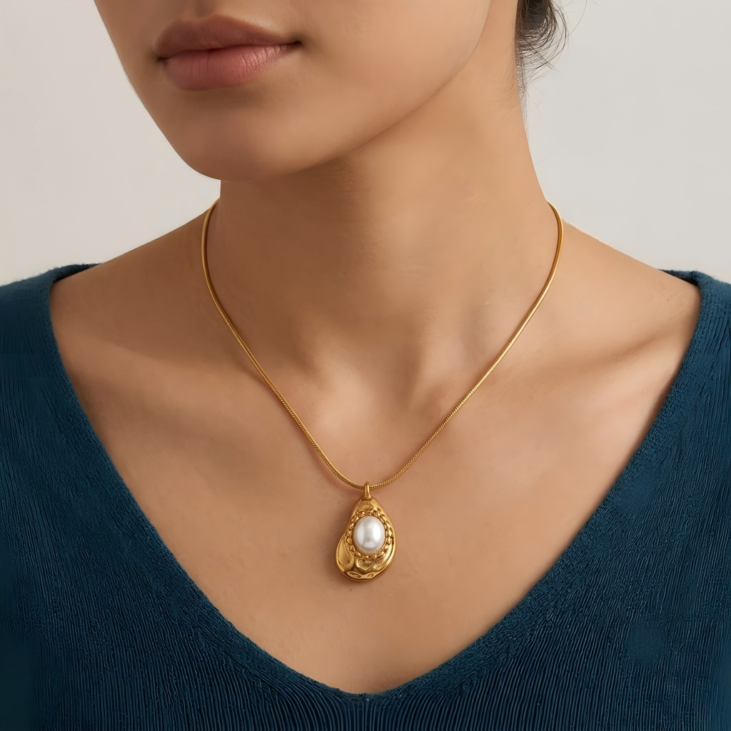 The Soul Bond | 18K Gold Plated Necklace with Pearl