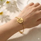 Paperclip bracelet with Custom Pet Portrait Keepsake