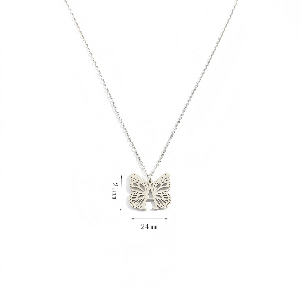 Personalized Initial Butterfly Necklace - "Metamorphosis" Inspirational Keepsake Jewelry