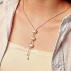 Elegant Heart Pearl Choker & Bracelet Combo - 18K Gold Plated Stackable Jewelry
