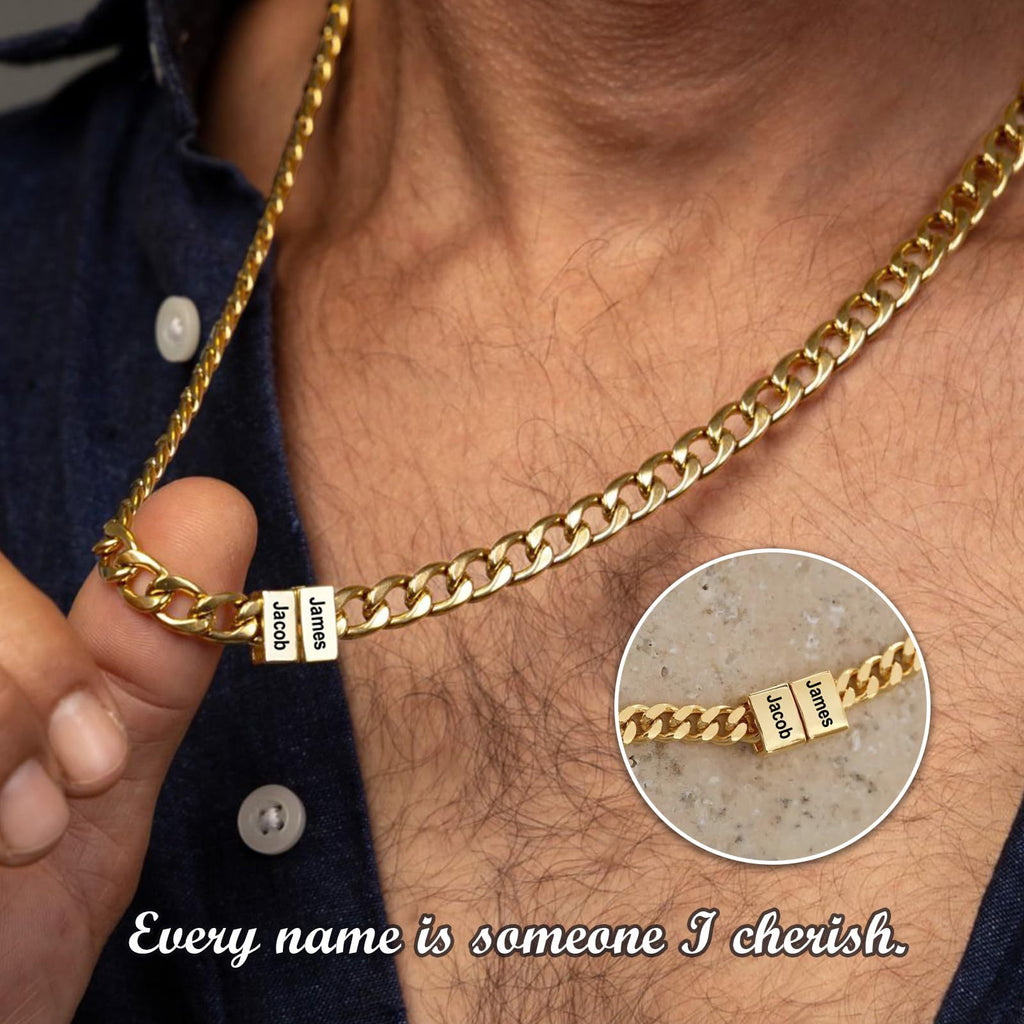 Custom Name Linked Chain Necklace | Personalized Keepsake Jewelry