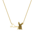 Stainless Steel Custom Cat Silhouette Necklace - Engraved Pet Name Pendant
