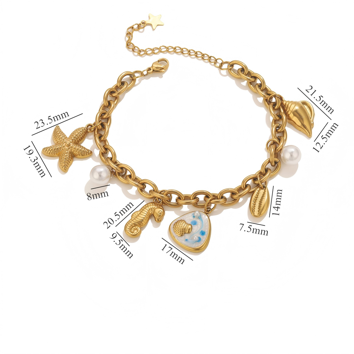 Kawaii Sea Creature Bracelet Stainless steel
