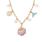 Mermaid’s Dream Enamel & Pearl Charm Necklace