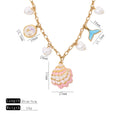 Mermaid’s Dream Enamel & Pearl Charm Necklace