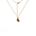 Cute Fruit Charm Necklace – Strawberry, Cherry & Watermelon Pendant Jewelry