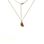 Cute Fruit Charm Necklace – Strawberry, Cherry & Watermelon Pendant Jewelry