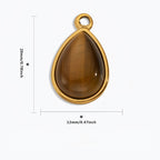 Sun & Tiger's Eye Teardrop Necklace