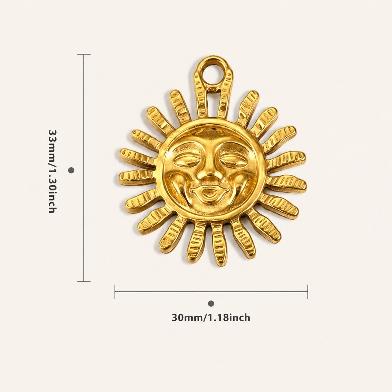 Sun & Tiger's Eye Teardrop Necklace